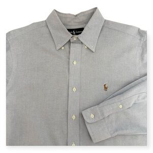 Ralph Lauren Men’s Size L Classic Fit Shirt Long Sleeve Button Down Blue 90s